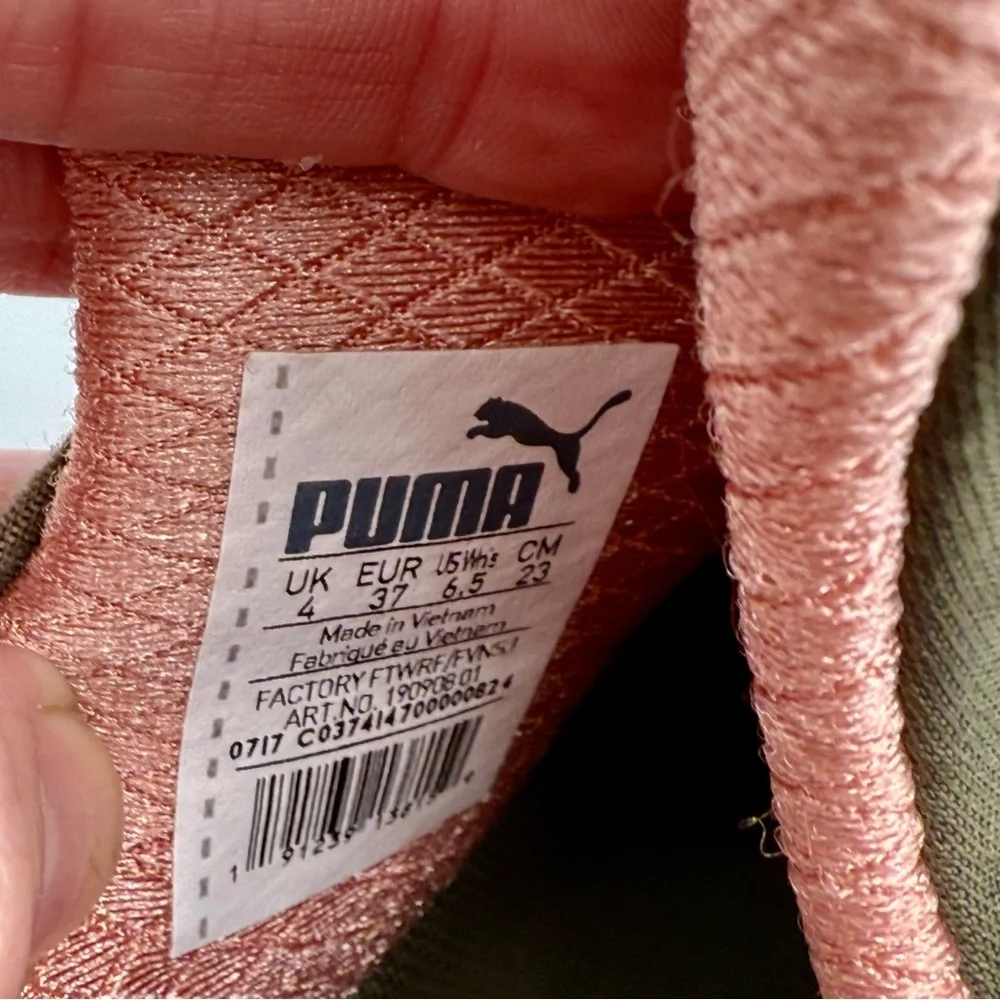 Puma Green Sneakers with Pink Highlights - Picture 9 of 9
